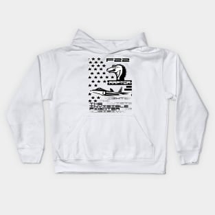 F22 Raptor WHITE Kids Hoodie